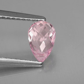Safira rosa natural 1,11ct, briolete, VS