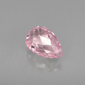 Safira rosa natural 1,11ct, briolete, VS