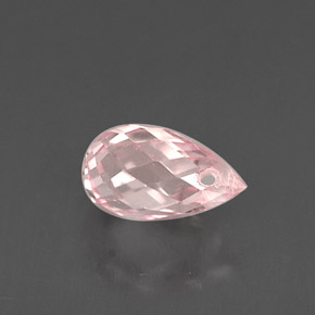 Safira rosa natural 0,77ct, briolete, VS