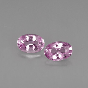 Pedras preciosas de safira rosa natural de  ct, corte oval, VVS