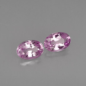 Pedras preciosas de safira rosa natural de  ct, corte oval, VVS