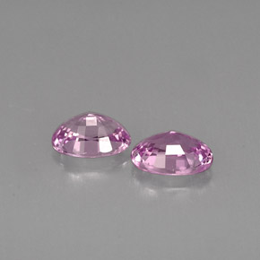Pedras preciosas de safira rosa natural de  ct, corte oval, VVS