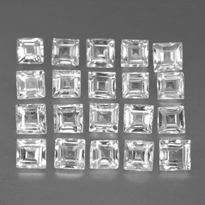 Pedras preciosas de safira branco natural de  ct, quadrado, VVS-VS
