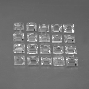 Pedras preciosas de safira branco natural de  ct, quadrado, VVS-VS