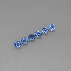 Pedras preciosas de safira azul natural de  ct, corte redondo, VVS-VS