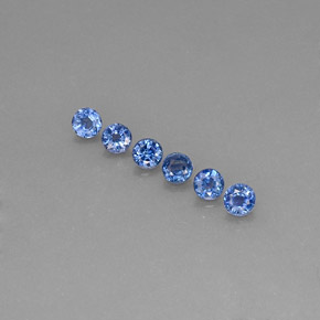 Pedras preciosas de safira azul natural de  ct, corte redondo, VVS-VS