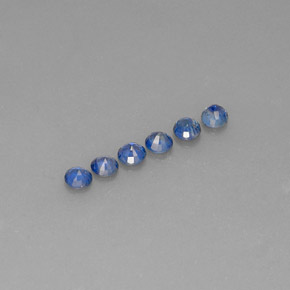 Pedras preciosas de safira azul natural de  ct, corte redondo, VVS-VS