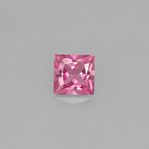 Safira rosa natural 0,54ct, quadrado, VS