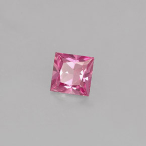 Safira rosa natural 0,54ct, quadrado, VS
