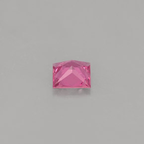 Safira rosa natural 0,54ct, quadrado, VS