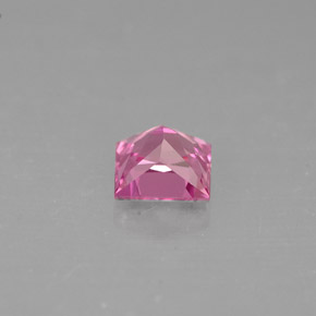 Safira rosa natural 0,60ct, quadrado, VVS-VS