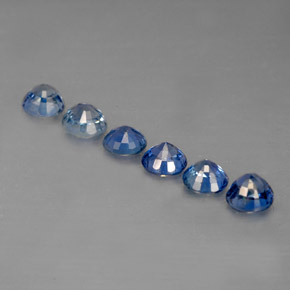 Pedras preciosas de safira azul natural de  ct, corte redondo, VVS-VS