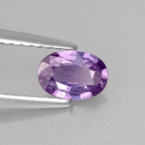 Safira violeta natural 0,50ct, corte oval, VVS-VS