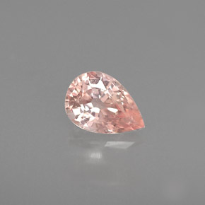 Safira rosa natural 0,51ct, formato de pêra, VS