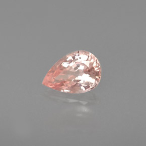 Safira rosa natural 0,51ct, formato de pêra, VS