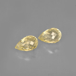 Pedras preciosas de safira amarelo natural de  ct, briolete, VVS-VS