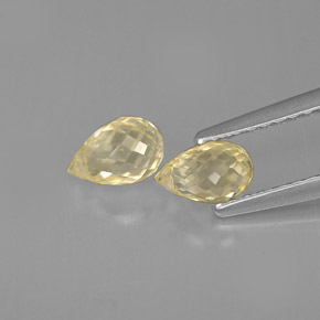 Pedras preciosas de safira amarelo natural de  ct, briolete, VVS-VS