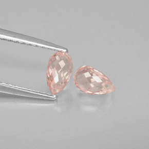 Pedras preciosas de safira rosa natural de  ct, briolete, VS