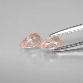 Pedras preciosas de safira rosa natural de  ct, briolete, VS