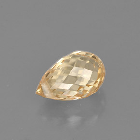 Safira amarelo natural 1,12ct, briolete, VS