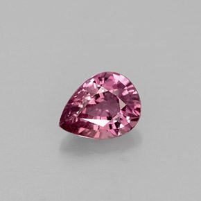 Safira rosa natural 0,58ct, formato de pêra, VS