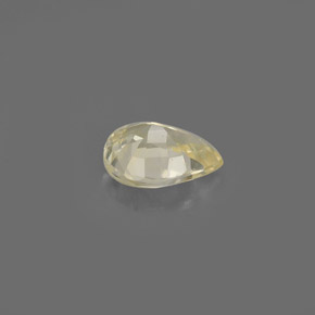 Safira amarelo natural 0,44ct, formato de pêra, VVS