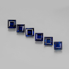 Pedras preciosas de safira azul natural de  ct, quadrado, VS