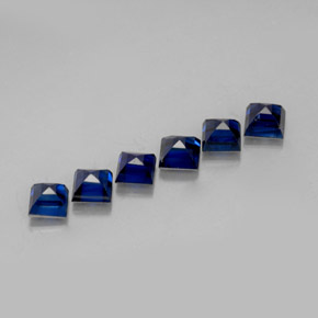 Pedras preciosas de safira azul natural de  ct, quadrado, VS