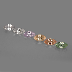 Pedras preciosas de safira multicolorido natural de  ct, marquise, VVS