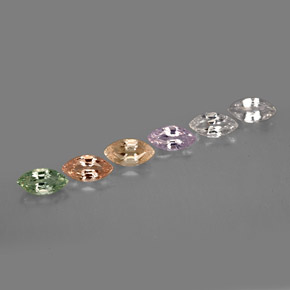 Pedras preciosas de safira multicolorido natural de  ct, marquise, VVS