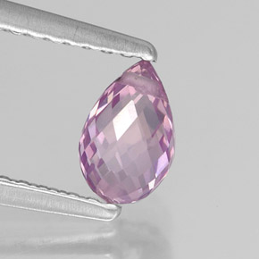 Safira rosa natural 0,78ct, briolete, VVS-VS