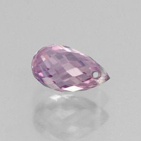 Safira rosa natural 0,78ct, briolete, VVS-VS