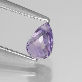 Safira violeta natural 0,81ct, briolete, VS