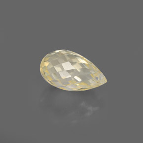 Safira amarelo natural 1,31ct, briolete, VVS-VS