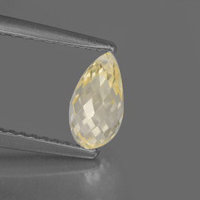 Safira amarelo natural 1,31ct, briolete, VVS-VS