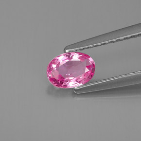 Safira rosa natural 0,52ct, corte oval, VS