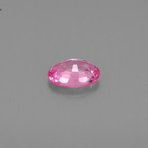 Safira rosa natural 0,52ct, corte oval, VS