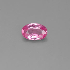 Safira rosa natural 0,54ct, corte oval, VS