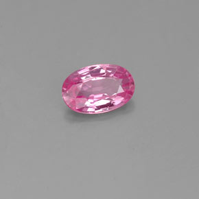 Safira rosa natural 0,54ct, corte oval, VS
