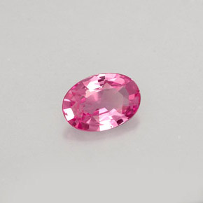Safira rosa natural 0,47ct, corte oval, IF