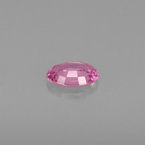 Safira rosa natural 0,53ct, corte oval, VVS