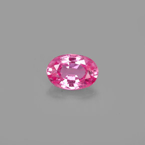 Safira rosa natural 0,49ct, corte oval, VVS