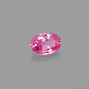 Safira rosa natural 0,49ct, corte oval, VVS
