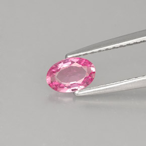 Safira rosa natural 0,42ct, corte oval, IF