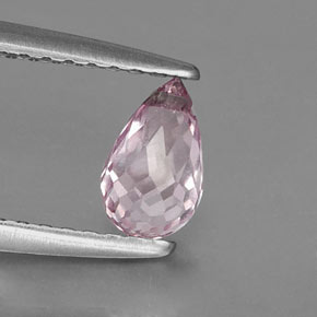 Safira rosa natural 0,69ct, briolete, VS-SI