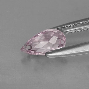 Safira rosa natural 0,69ct, briolete, VS-SI