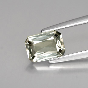 Safira verde natural 1,12ct, corte esmeralda, VVS-VS