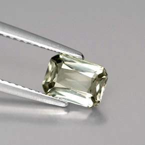 Safira verde natural 1,12ct, corte esmeralda, VVS-VS