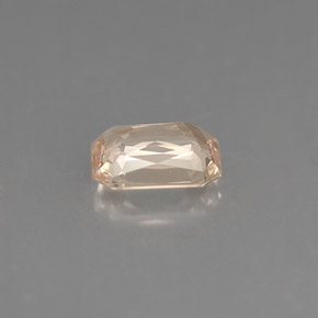 Safira laranja natural 1,20ct, corte esmeralda, VVS