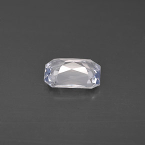 Safira branco natural 0,98ct, corte esmeralda, VVS